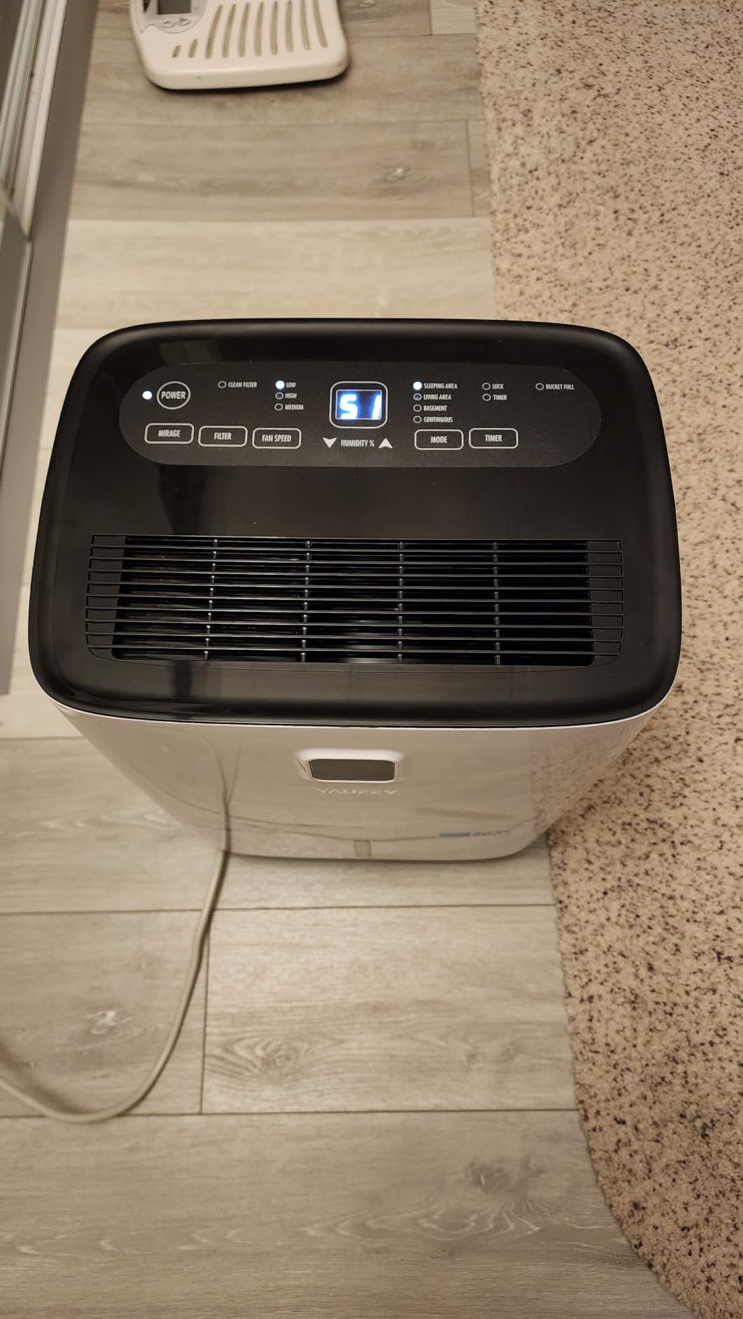 Yaufey 5000 Sq.Ft. Energy Star Certified Dehumidifier, Max 80 Pints Dehumidifier for Basement with Drain Hose, Smart Compressor with Intelligent Humidity Control, Dehumidifiers for Home Bedroom customer photo 2