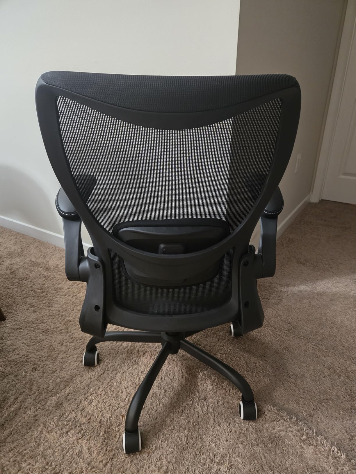 MUXX.STIL Office Chair, Ergonomic Desk Chair with Adjustable Lumbar Support and Flip up Armrest, Breathable Mesh Computer Chair for Home Office, Khaki customer photo 2