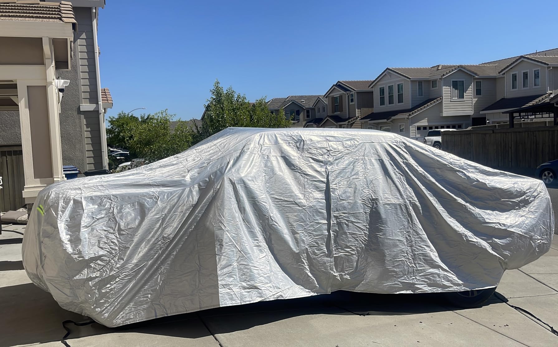6 Layers Car Cover Waterproof All Weather for Automobiles, Size A3 with Zipper Cotton Fit for Toyota Camry, Honda Accord, Ford Mustang, Chevy Camaro/Malibu, Kia Optima/K5 (187-198 inch) customer photo 2