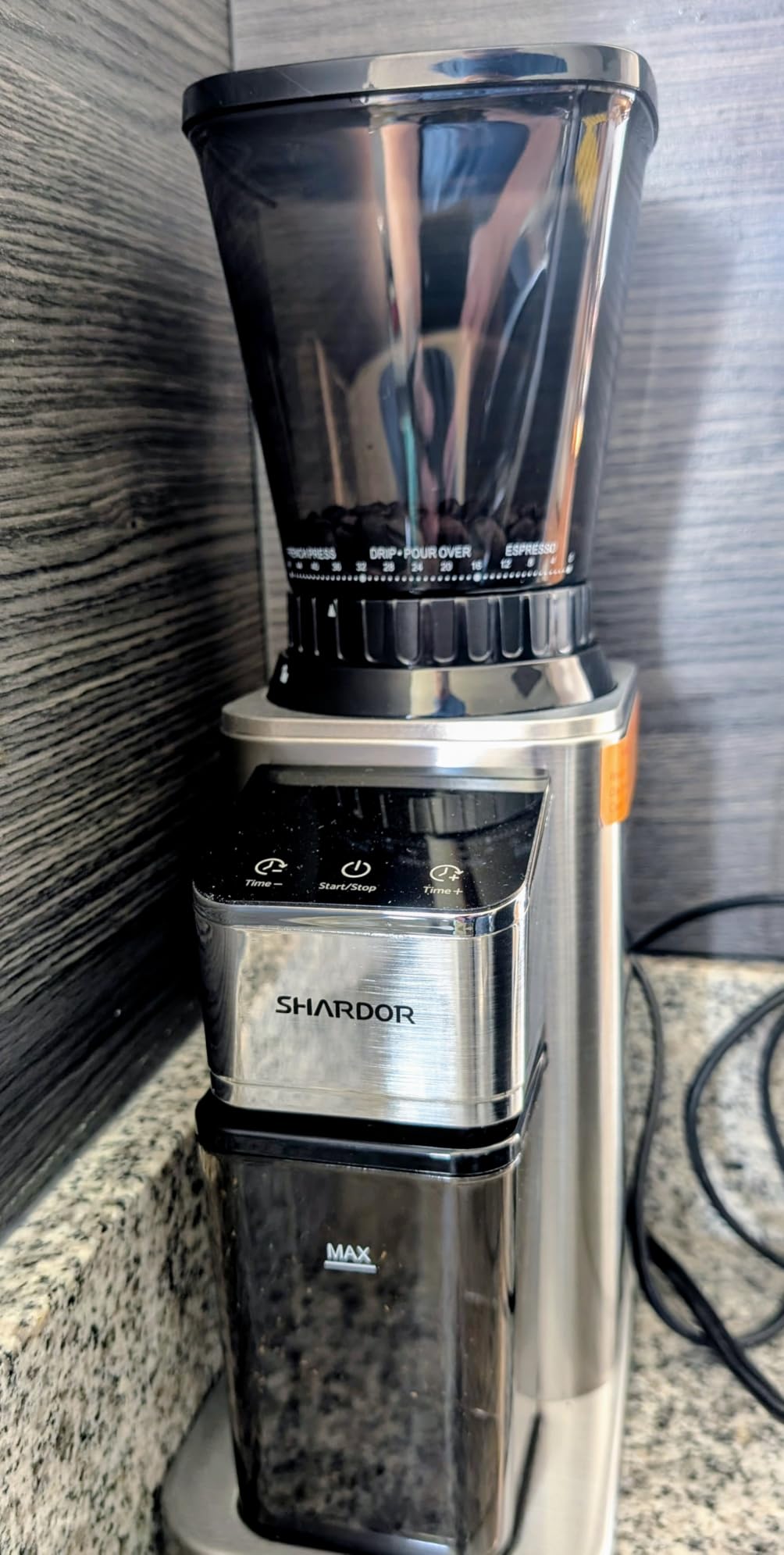 SHARDOR Professional Conical Burr Coffee Grinder, Coffee Bean Grinder with 48 Grind Settings for Espresso, Drip & French Press, Upgraded Anti-Static Technology, Precision Timer, Black customer photo 1