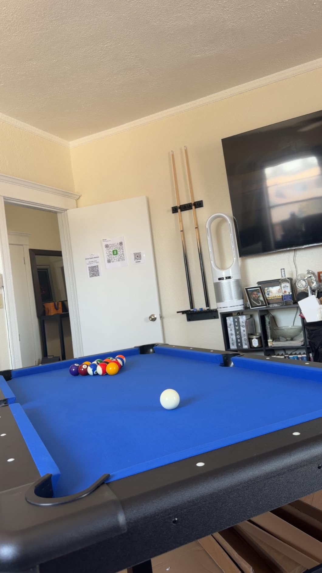 GoSports 6, 7, or 8 ft Billiards Tables - No Assembly, Choose Your Color - Portable Pool Table Includes Full Set of Balls, 2 Cue Sticks, Chalk and Felt Brush customer photo 1