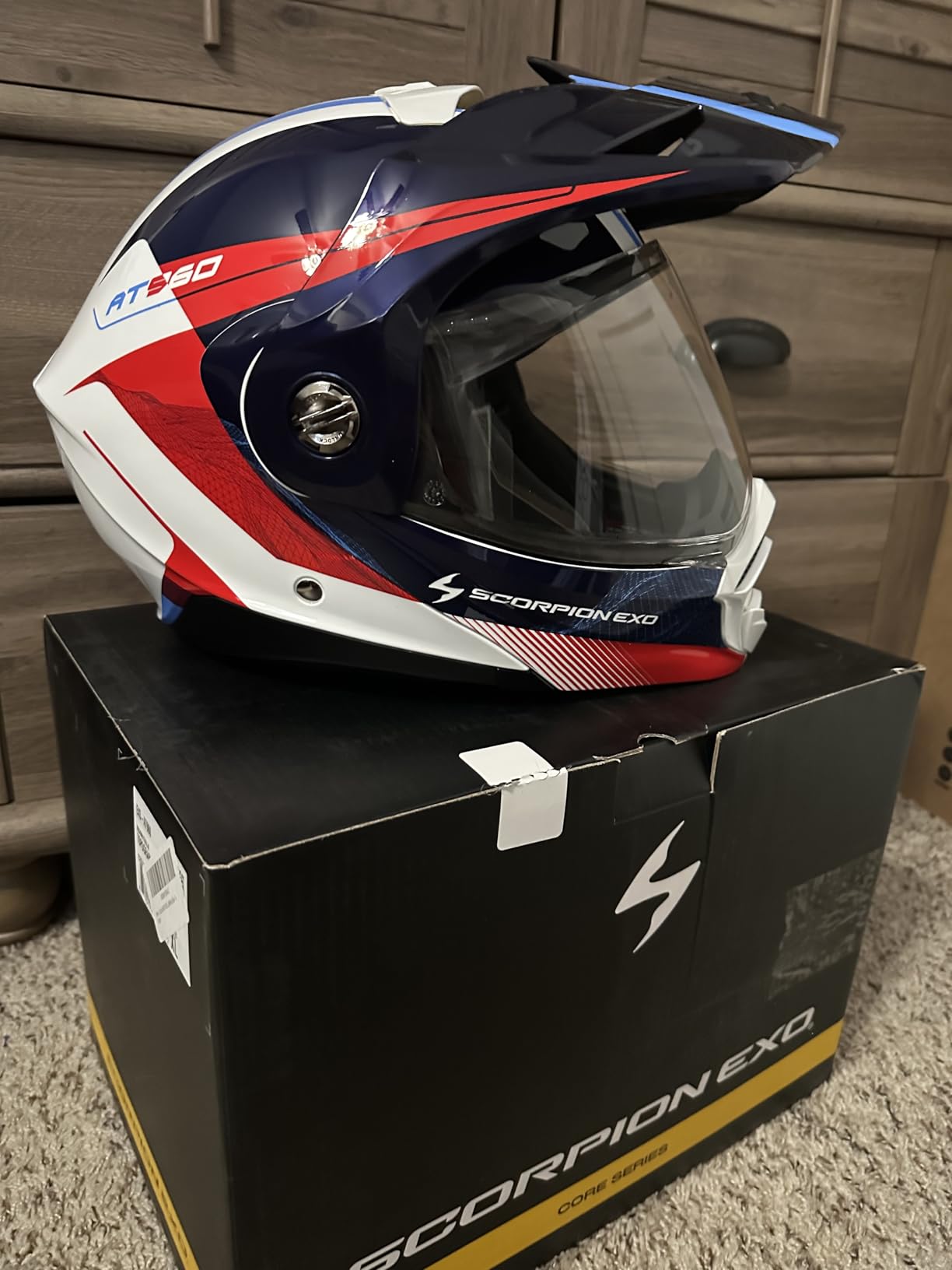 ScorpionEXO AT960 Modular Adventure Street Motorcycle Helmet with Bluetooth Ready Speaker Pockets DOT ECE Approved customer photo 2