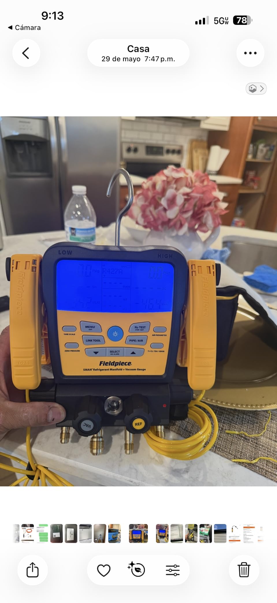 Fieldpiece SM482V Wireless 4-Port SMAN Refrigerant Manifold with Vacuum Gauge - Air Conditioning/Refrigerant Digital Gauges for HVAC & Refrigeration customer photo 1