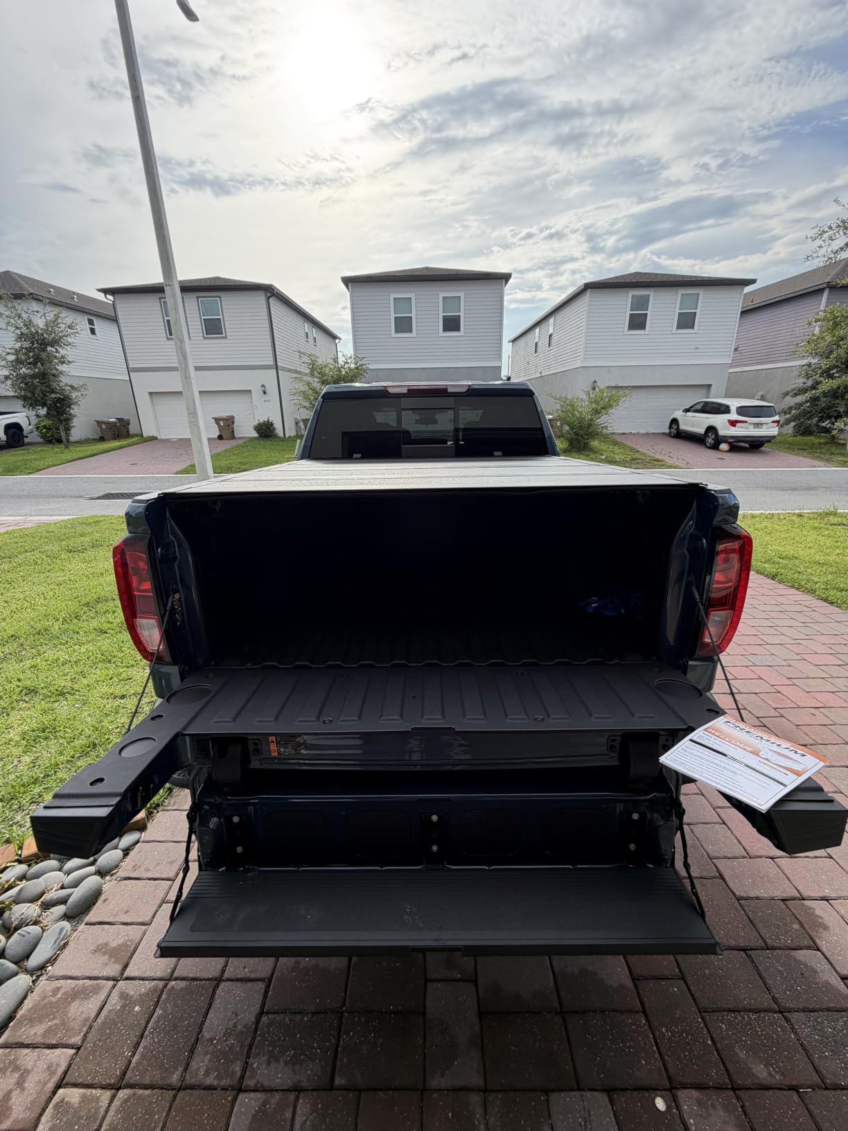 FRP Hard Folding Truck Bed Tonneau Cover Compatible with 2007-2026 Chevy Silverado/GMC Sierra 1500 5' 8