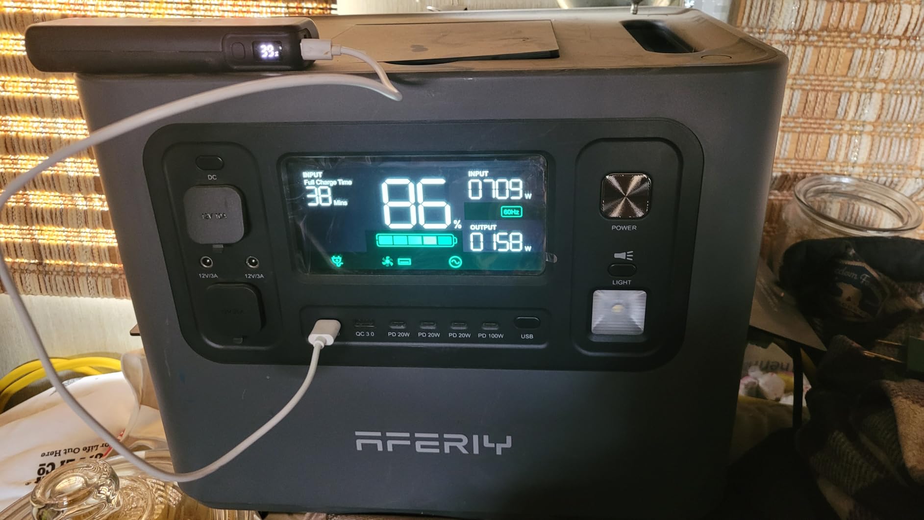 AFERIY 2048Wh Portable Power Station 2400W (Peak 4800W),P210 LiFePO4 Battery Generator,AC Fast Charging, 12V/25A XT60 DC output port,UPS Power Outages,Home Backup,Camping(Solar Panel Optional) customer photo 1