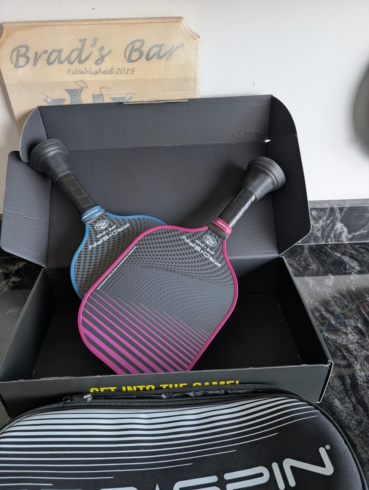 PRO-SPIN Carbon Fiber Pickleball Paddles Set of 2 | Lightweight Pickleball Set with Indoor/Outdoor Balls and Bag - Durable Pickle Ball Paddle Gift for Men, Women & Families customer photo 2