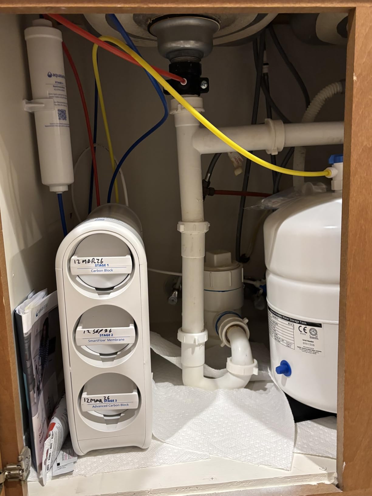 Aquasana SmartFlow Reverse Osmosis Water Filter | RO Under Sink System | WQA Certified up to 99.99% of 90 contaminants Including Fluoride, PFAS, Arsenic, Lead, and Chlorine | Chrome Faucet customer photo 1