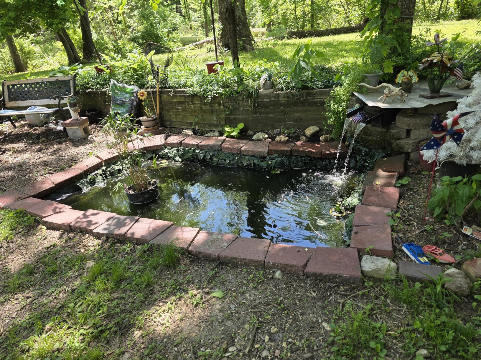 Pond Pump, 1800 GPH & 14ft Lift, 100W Ultra-Quiet Fountain Pump for Fish Koi Pond Waterfall & Water Feature, Submersible Water Pump, 180 Degree Adjustable Outlet, Barrier Bag & 20FT Cord, UL Listed customer photo 1