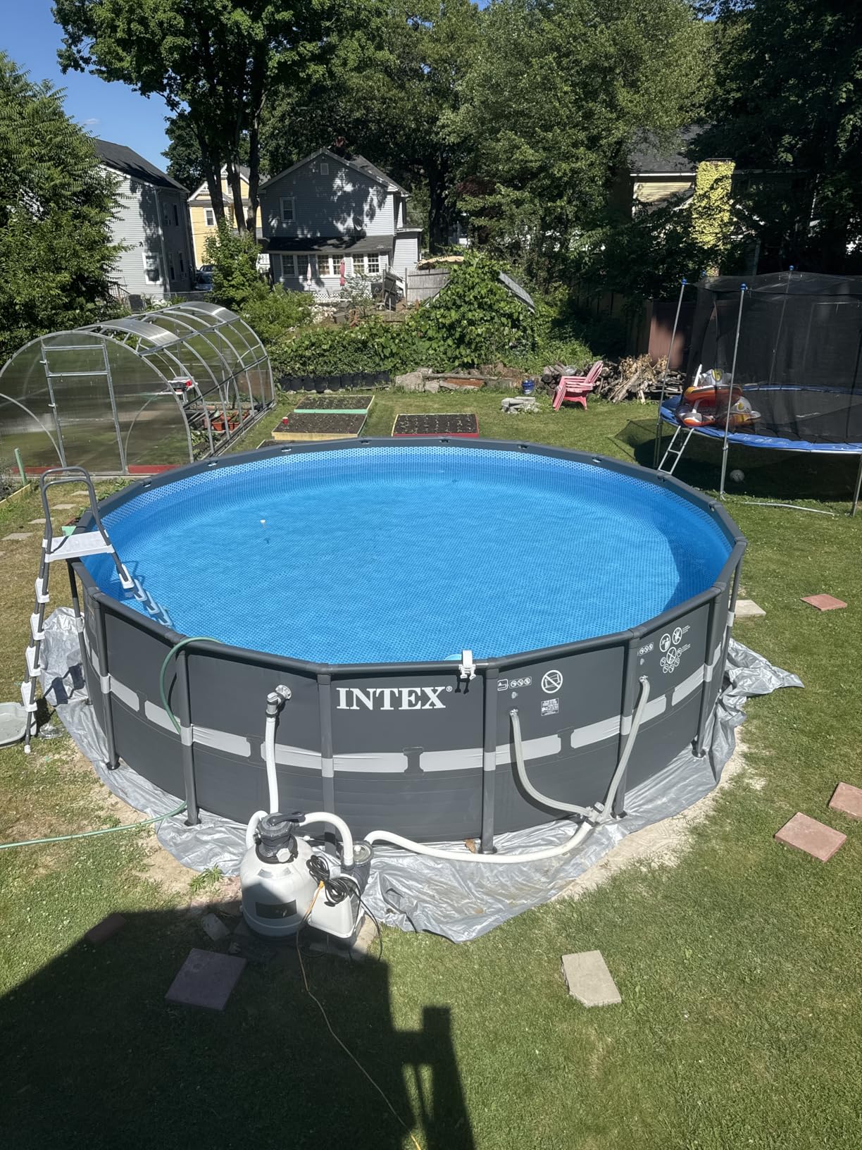 INTEX Ultra XTR 18 ft x 52 in Above Ground Pool Set, Round Swimming Pool with Steel Frame, 2100 GPH Sand Filter Pump, Ladder, Cover, & Ground Cloth customer photo 2