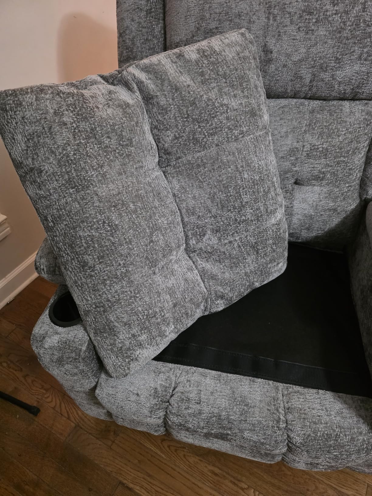 Oversized Power Recliner Chair for Elderly with Massage and Heat, Dual Motor Lay Flat Recliner with Arm Storage, Lift Chair for Big Tall, Infinite Position, Extended Footrest, Coffee customer photo 2