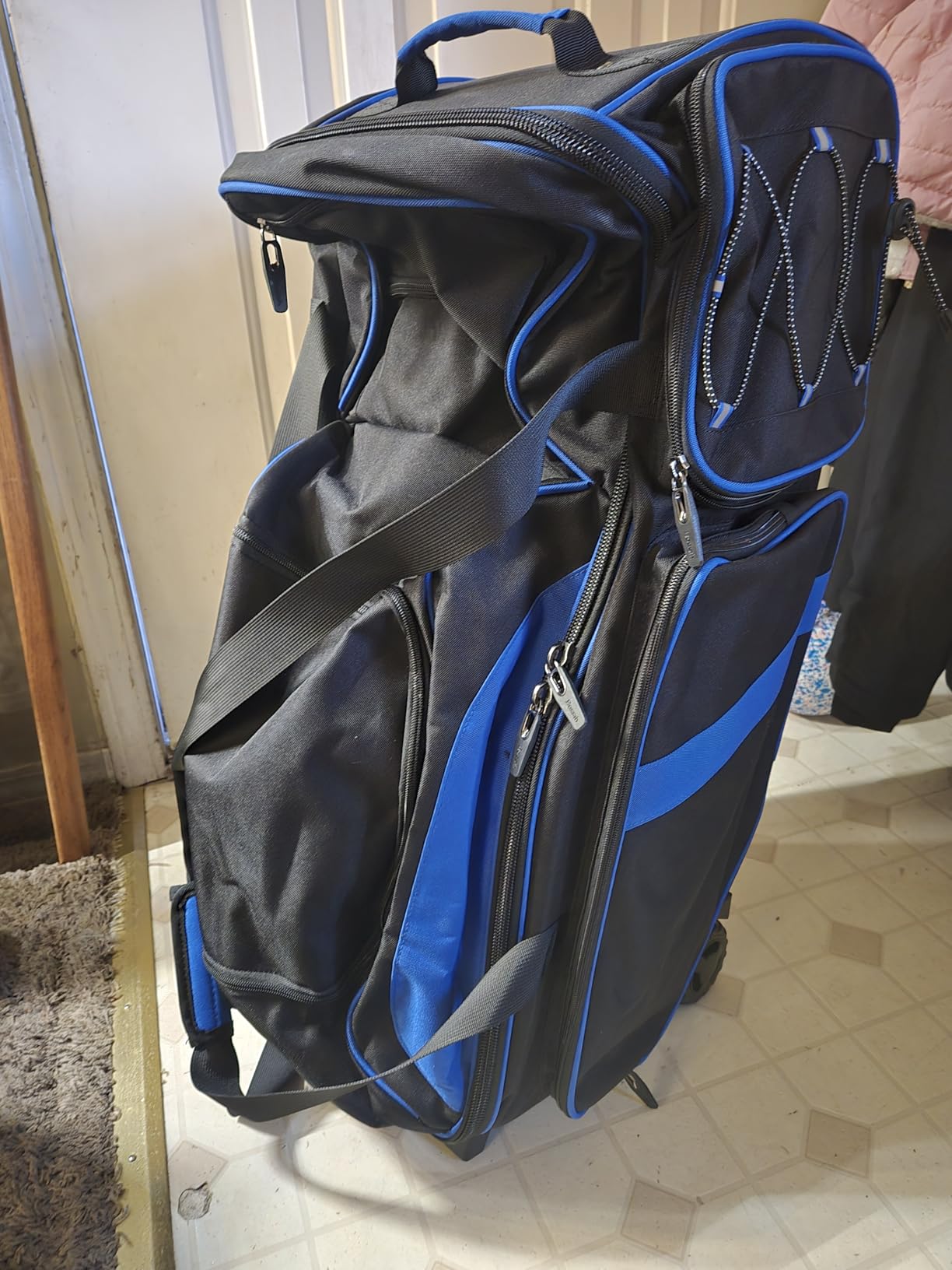 4 Ball Bowling Bag with Wheels, 3 Ball Bowling Bags Roller with 1 Ball Add On Bag, Multi-Pockets & Shoe Compartment (Fits Up to Size 16) customer photo 1