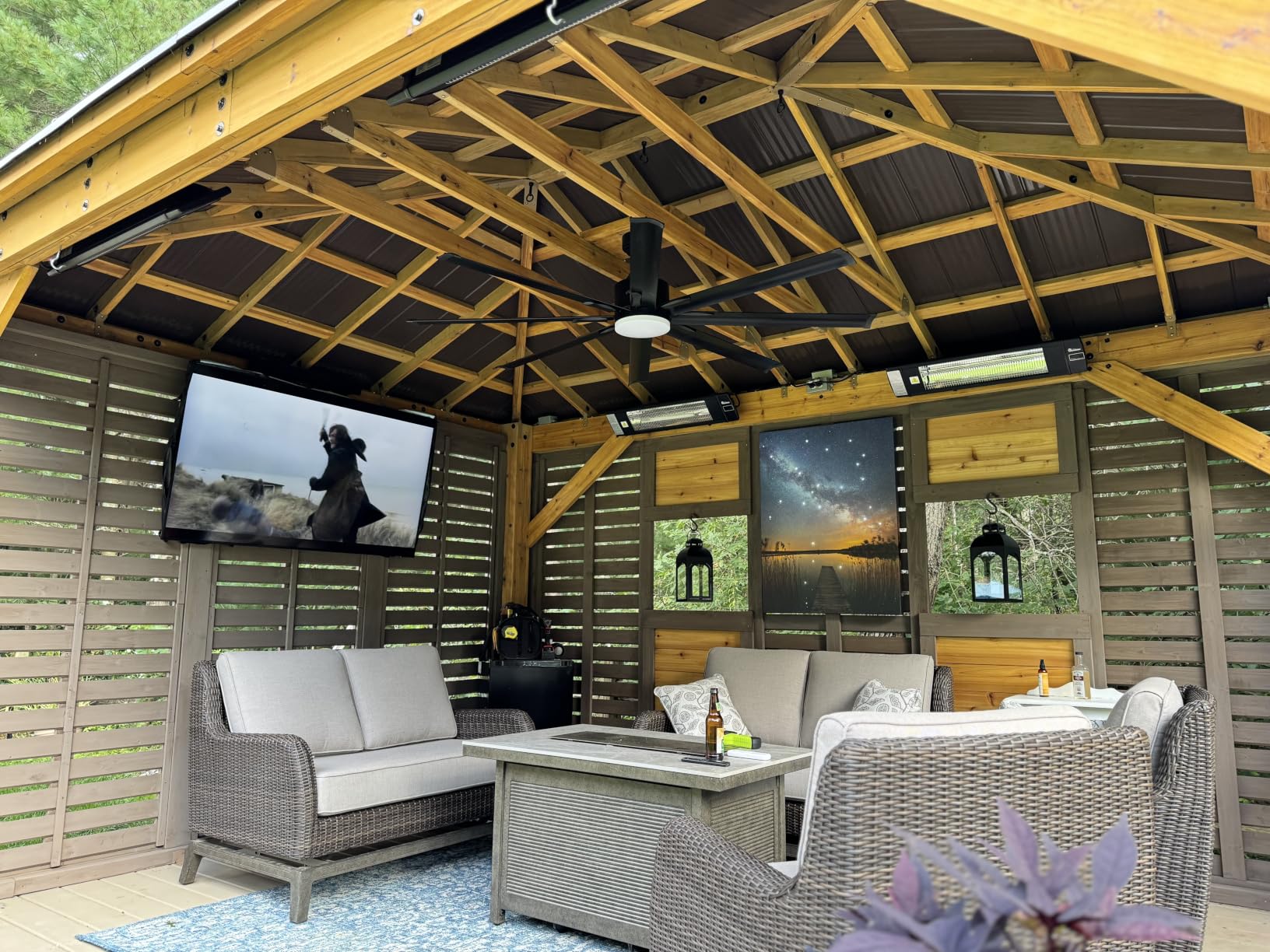 Fanbulous 72 Inch Ceiling Fans with Lights and Remote, Dual-Sided Reversible Blades for Versatile Decor, Quiet DC Motor, Wide-Angle Customized Brightness & 3CCT, Damp Rated for Indoor/Outdoor Use customer photo 1