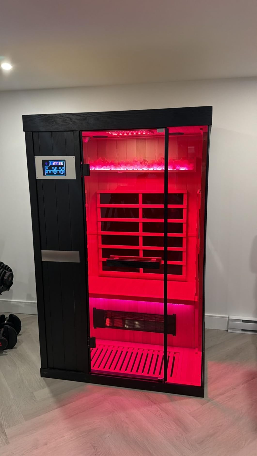 2-Person Full Spectrum Infrared Sauna, 1990W 120V with Red Light Therapy, 2 Speakers, Indoor Dry Sauna for Home & Gym, Canadian Hemlock Wood customer photo 1