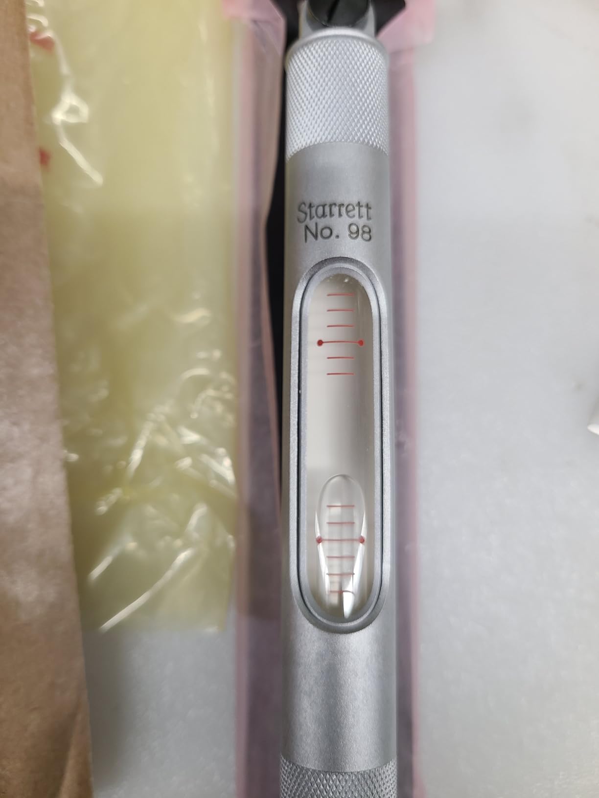 Starrett Machinists' Level, Ground Main and Cross Test Vial, 6