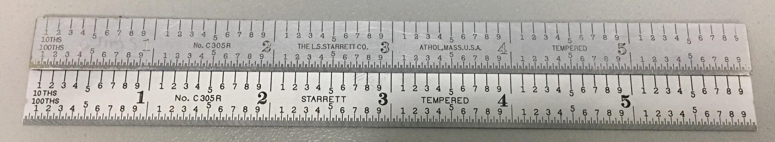 Starrett Full Flexible Steel Rule, 6