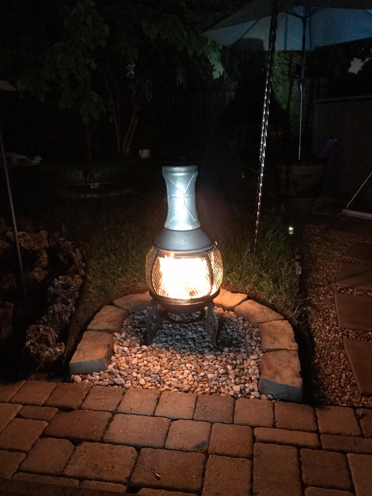 Deckmate Corona 3 Ft. High Outdoor Steel Chimenea Fireplace Model 28063 customer photo 1