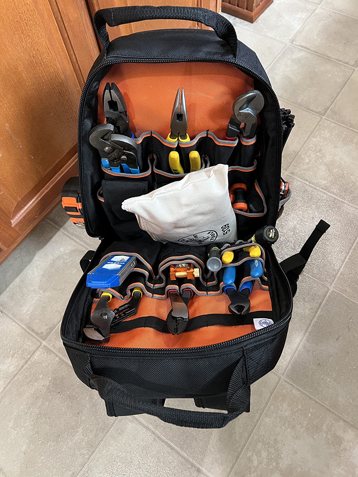 Klein Tools 80141 Hand Tools Kit includes Pliers, Screwdrivers, Nut Drivers, Backpack, and More Jobsite Tools, 41-Piece customer photo 1