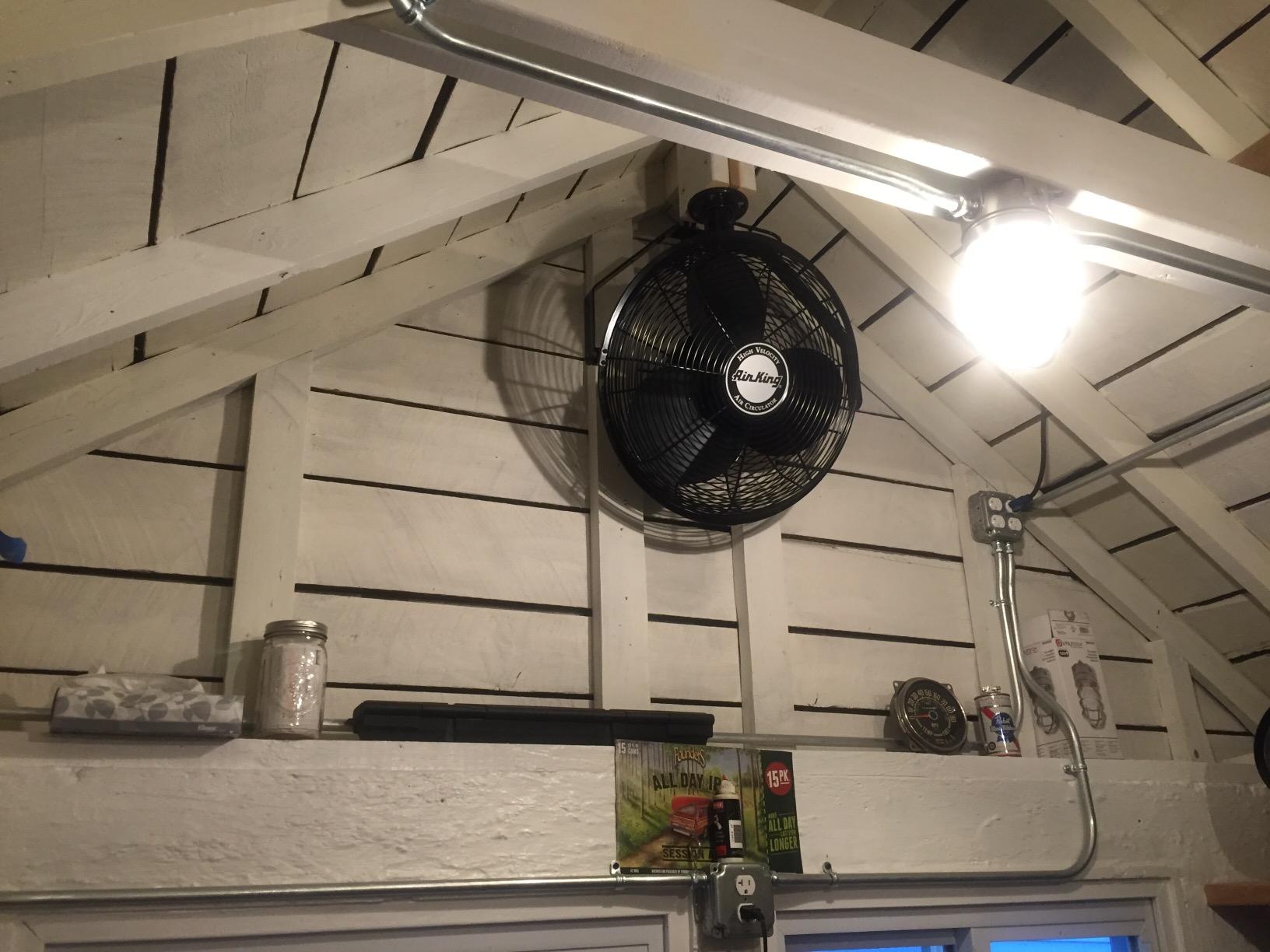 Air King 9718 18-Inch Industrial Grade Ceiling Mount Fan,Black customer photo 2
