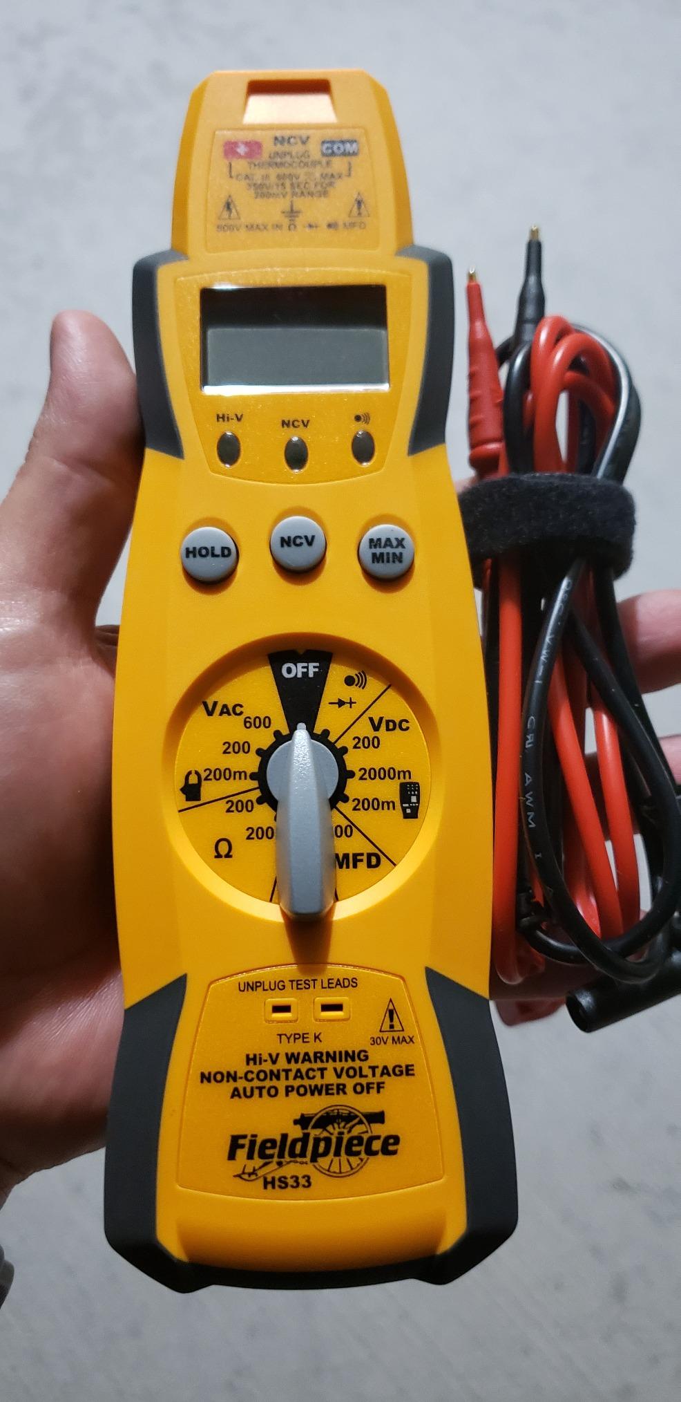 Fieldpiece HS33 Expandable Manual Ranging Stick Multimeter for HVAC/R customer photo 2