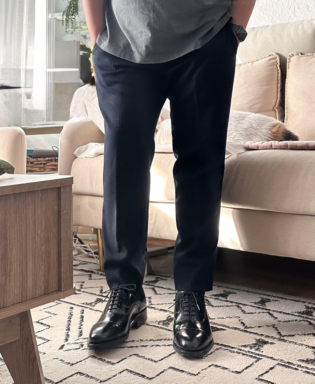 Men's Melton Cap Toe Lace-Up Oxford Dress Shoe customer photo 1