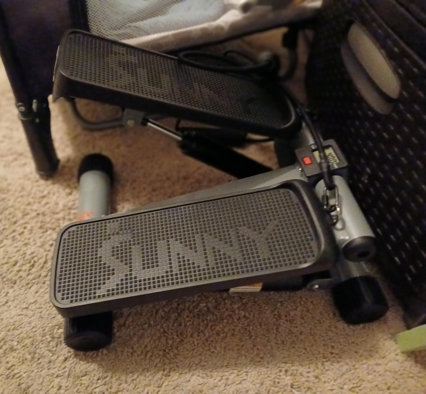 Sunny Health & Fitness Mini Stair Stepper w/Resistance Bands for Home Gym | Full Body Cardio, Adjustable Step Height, Hydraulic Resistance, LCD Meter, No Assembly, 300 lb Capacity, SunnyFit App customer photo 2