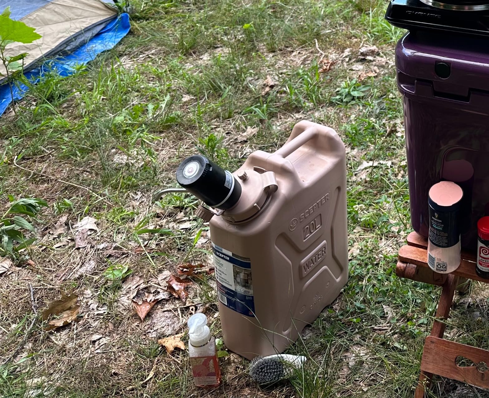 Scepter Portable Military Style Water Storage Jug & Container for Camping, 5 Gallon, Sand - Plastic Beverage and Hydration Dispenser for Outdoor Drinking, RV and Emergency Survival customer photo 2