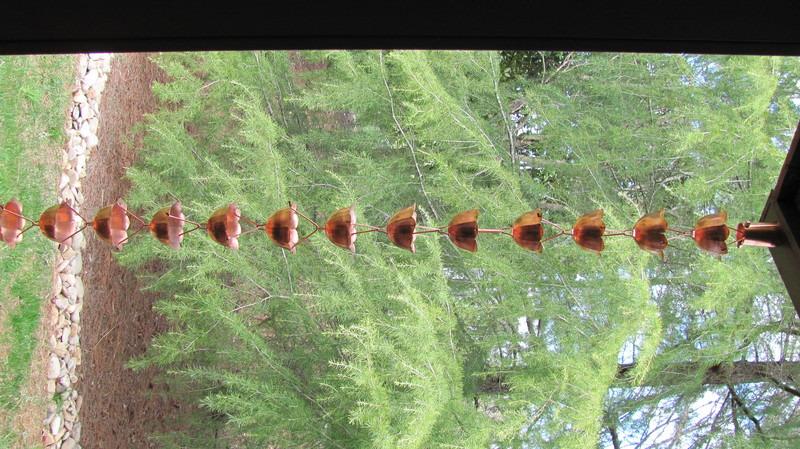 Monarch Rain Chains Pure Copper Lotus Cup Rain Chains for Gutters - 8.5 ft Decorative Rainchain Outdoor Durable Heavy Duty Gutter Chain Downspout Replacement, Modern Rainchains for Outside customer photo 1