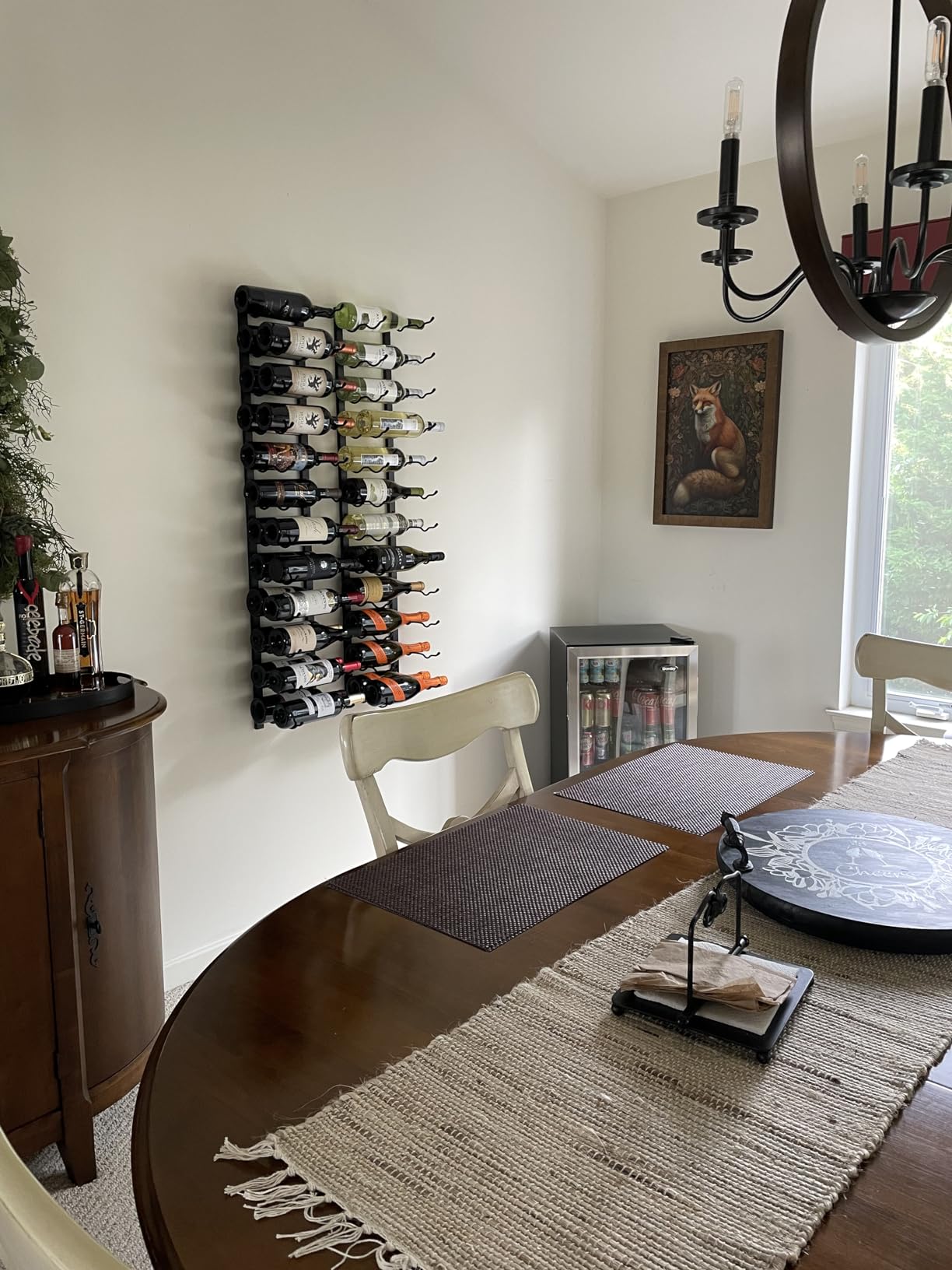 VintageView W Series Pro Wine Rack 4 - Metal Wall Mounted Wine Rack - Modern, Label Forward Wine Storage - Space Saving Wine Rack with 36 Bottle Storage Capacity (Matte Black) customer photo 1