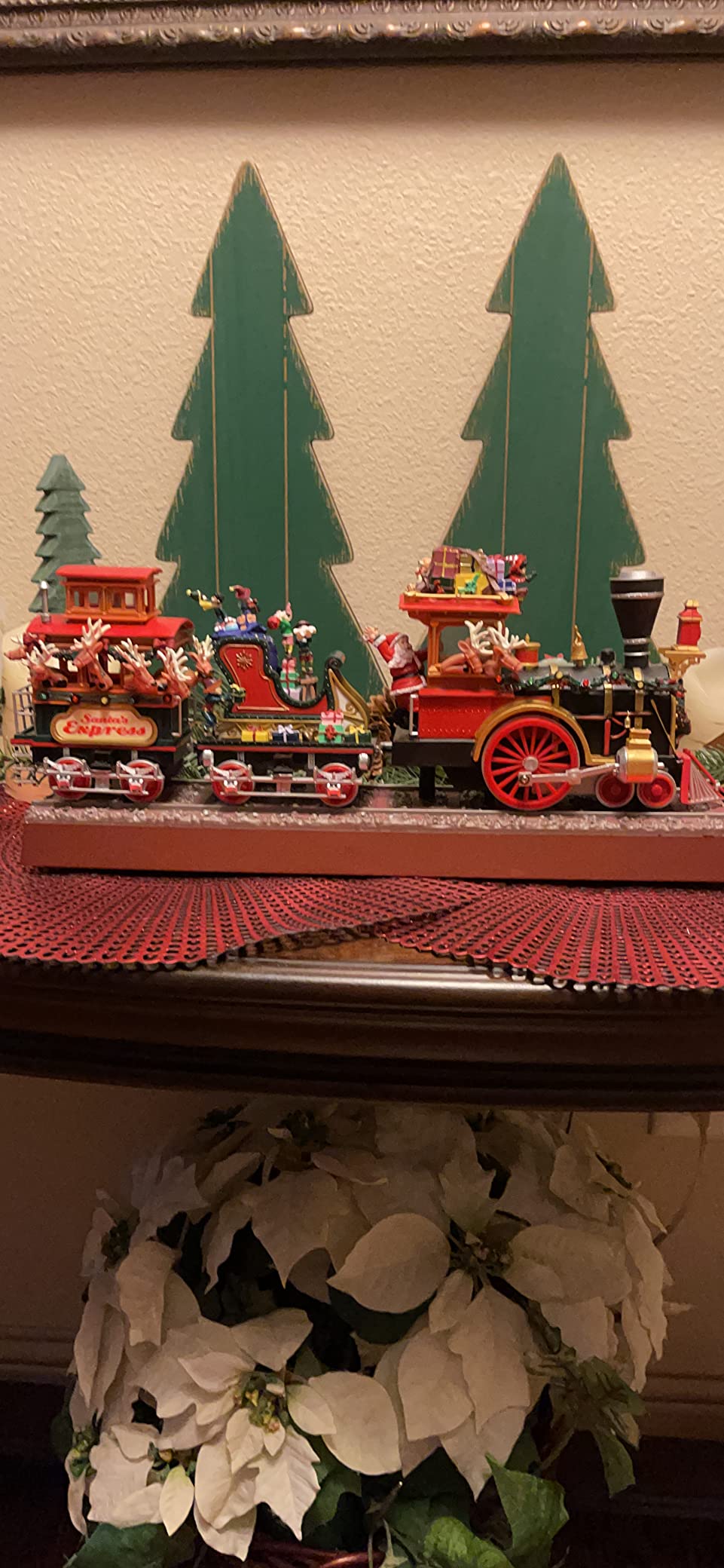 Mr. Christmas Animated Musical Santa's Train Express with Working Smokestack, 16.5 Inch, Red customer photo 2