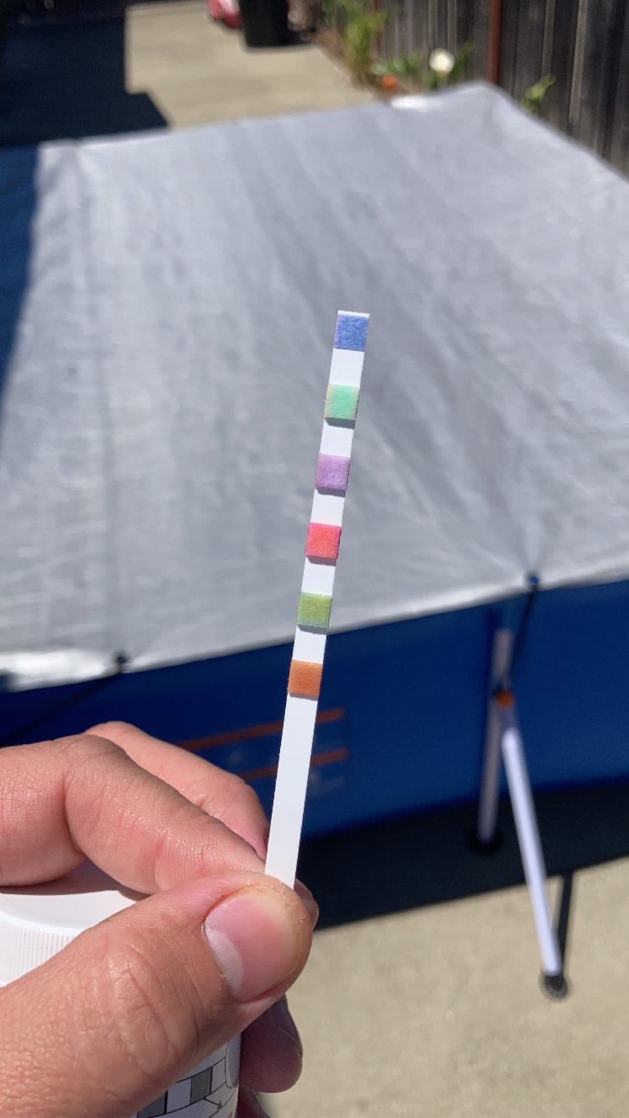 AquaChek 7-Way Pool and Spa Test Strips - Silver Pool Test Strips For pH, Total Chlorine, Free Chlorine, Bromine, Alkalinity, Total Hardness, and Cyanuric Acid - Water Quality Testing Kit (100 Strips) customer photo 1