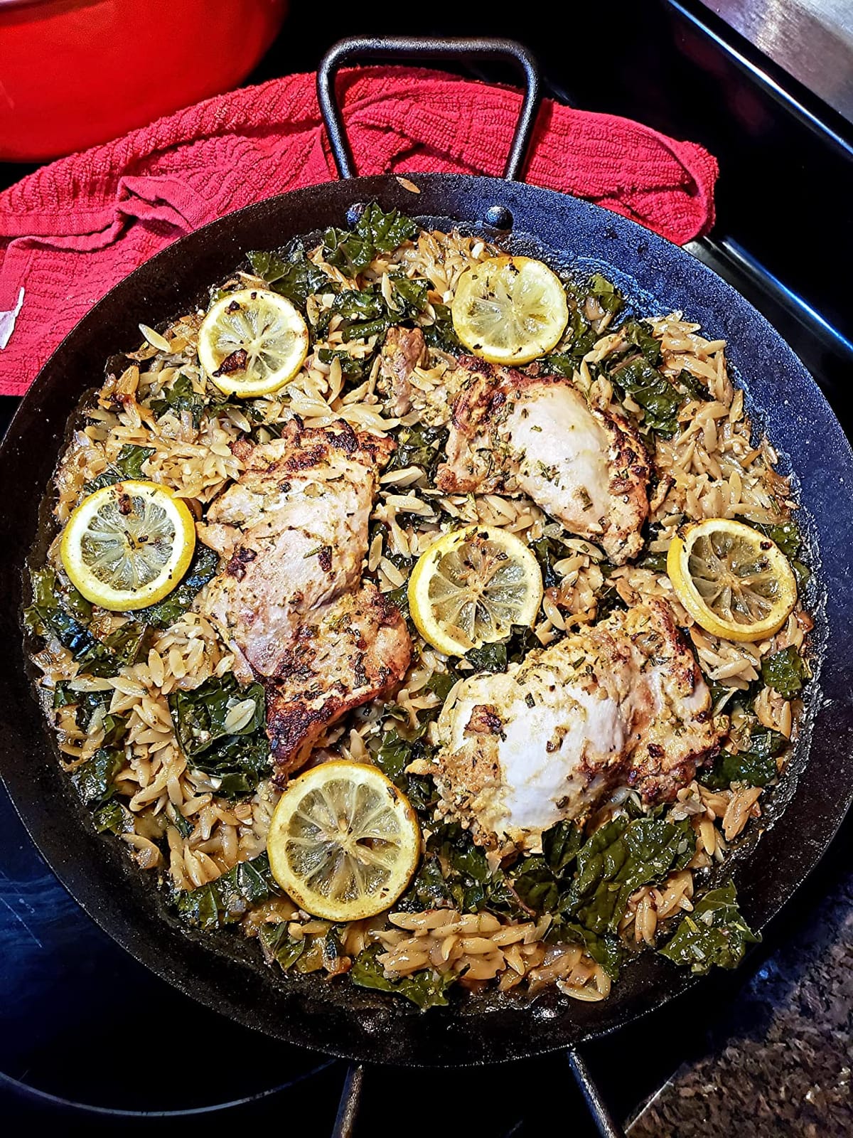 Lodge Pre-Seasoned Carbon Steel Skillet, Long Handle, 15 Inches | Lightweight Carbon Steel Skillet for High-Heat Cooking, Quick Temperature Response, Oven & Stovetop Safe customer photo 2