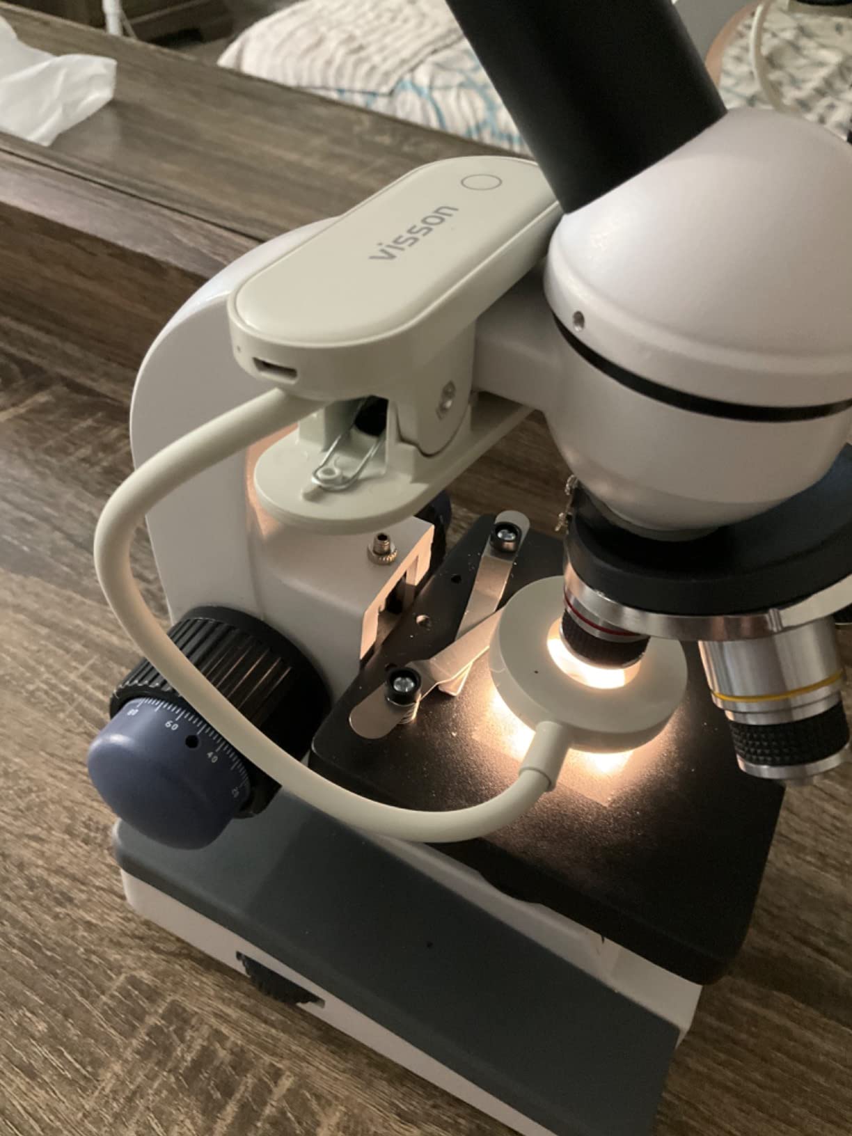 AmScope M150C-PS25 Series Portable Monocular Compound Microscope - 1000X customer photo 2