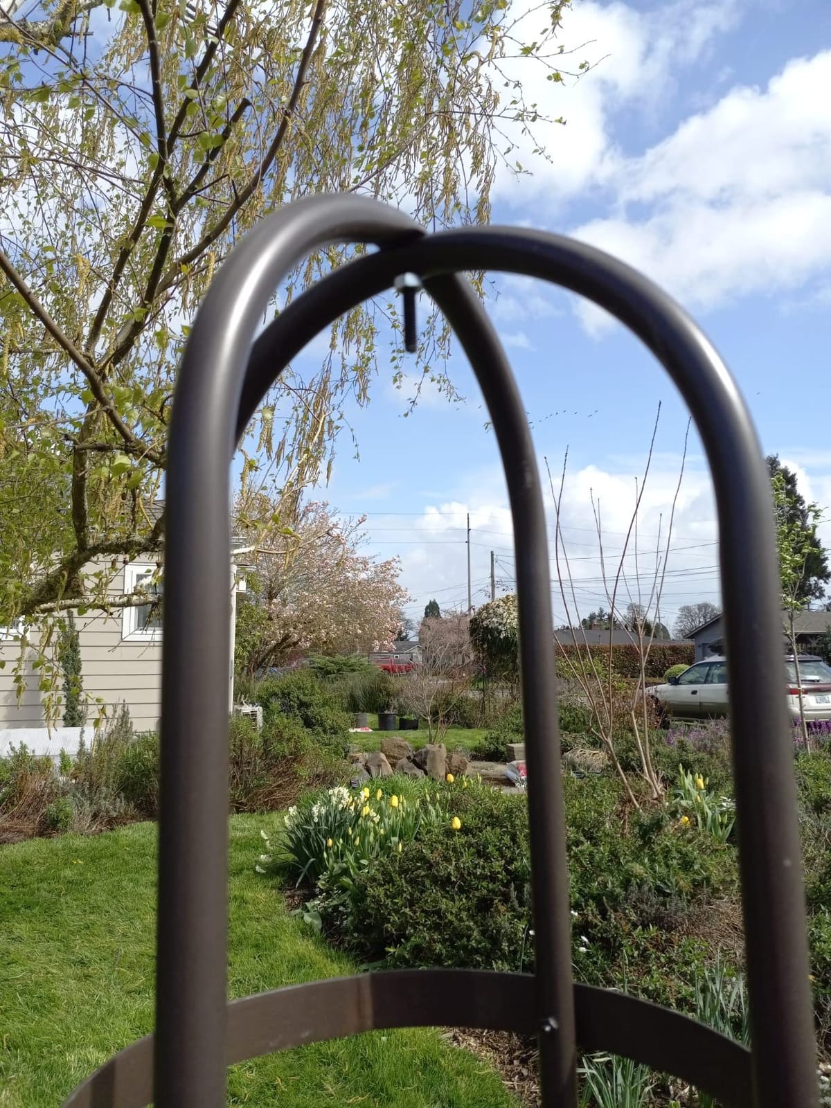 Plow & Hearth Metal Garden Obelisk | Indoor/Outdoor | Powder-Coated Steel | Trellis for Climbing | Floral Pattern | 11