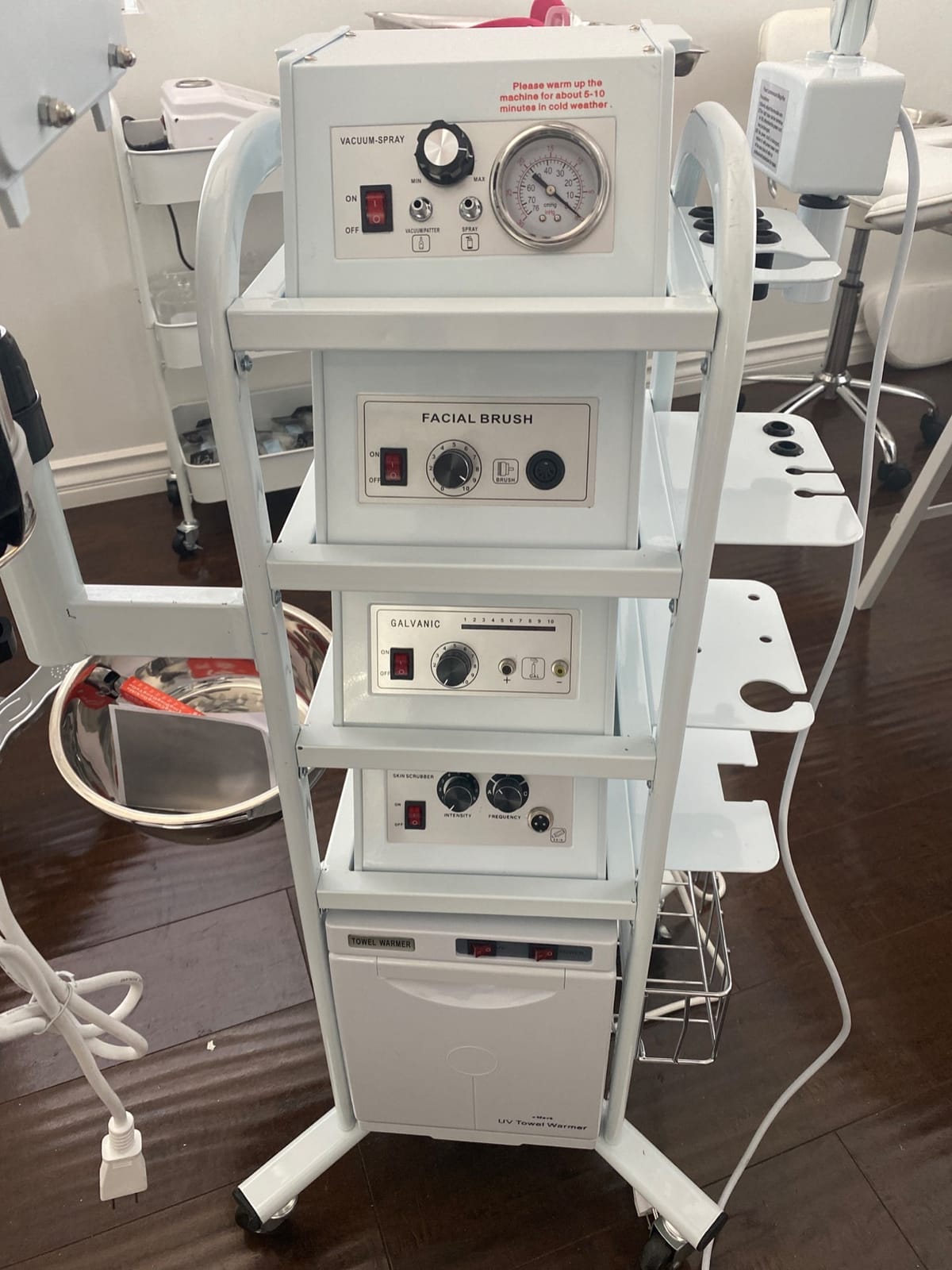 14 in 1 Facial Machine Microdermabrasion, Galvanic, High Frequency, Aromatherapy, Facial Steamer sku-14in1T4 customer photo 2