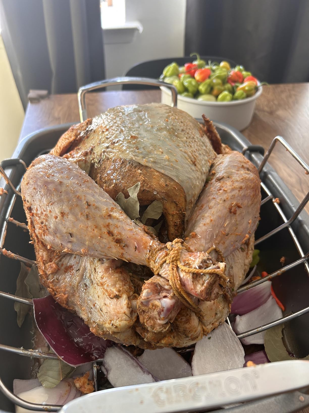 Circulon Total Bakeware Nonstick Roaster, Roasting Pan with Rack, 17-Inch x 13-Inch, Gray customer photo 2