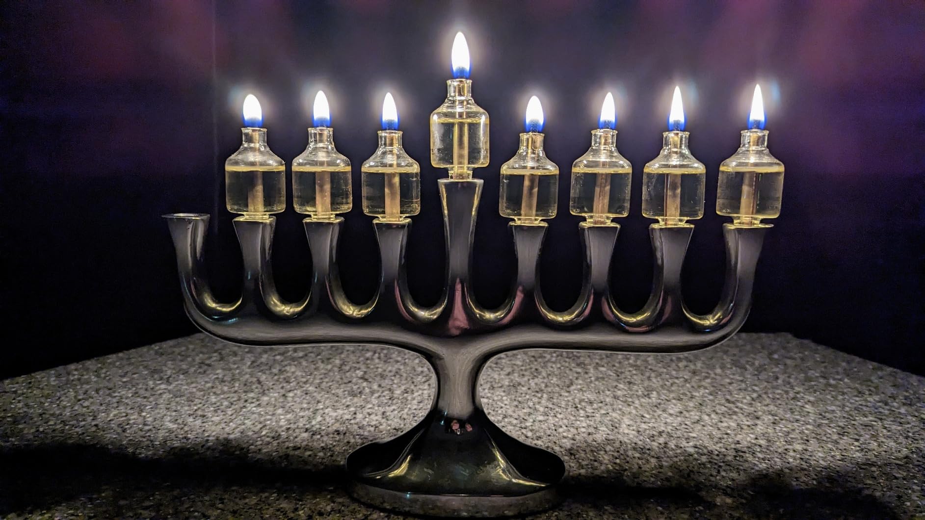 Zion Judaica Stunning Sleek Designers Menorah for Hanukkah High Polished Traditional Candle and Oil Chanukiah Classic Chanukah Minorah customer photo 1