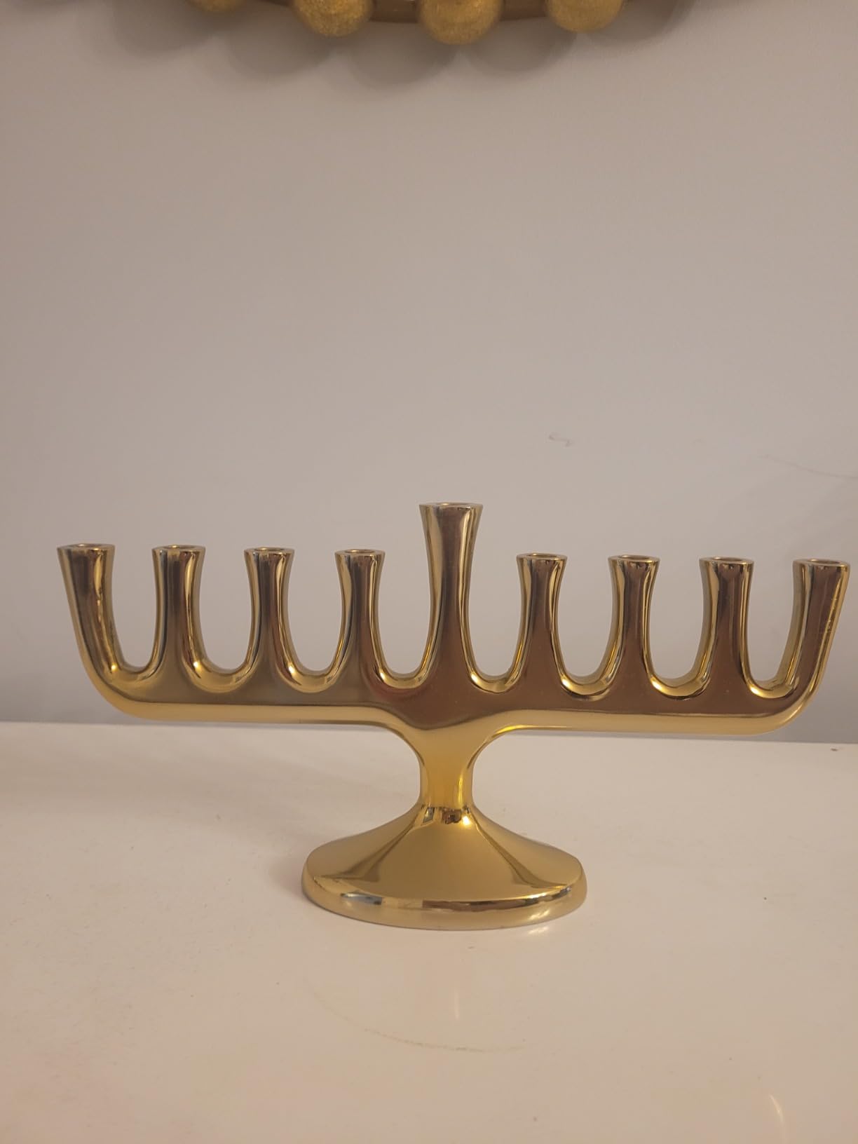 Zion Judaica Stunning Sleek Designers Menorah for Hanukkah High Polished Traditional Candle and Oil Chanukiah Classic Chanukah Minorah customer photo 2