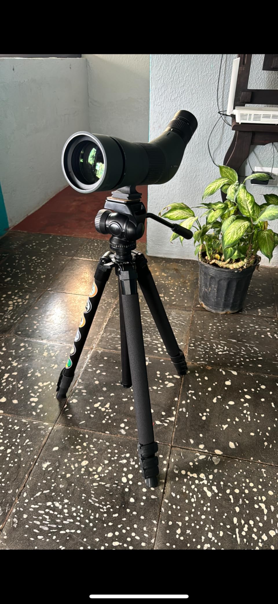Celestron TrailSeeker Tripod for Spotting Scopes, Binoculars & Cameras | Quick-Release Plate, Smooth Pan & Tilt customer photo 1
