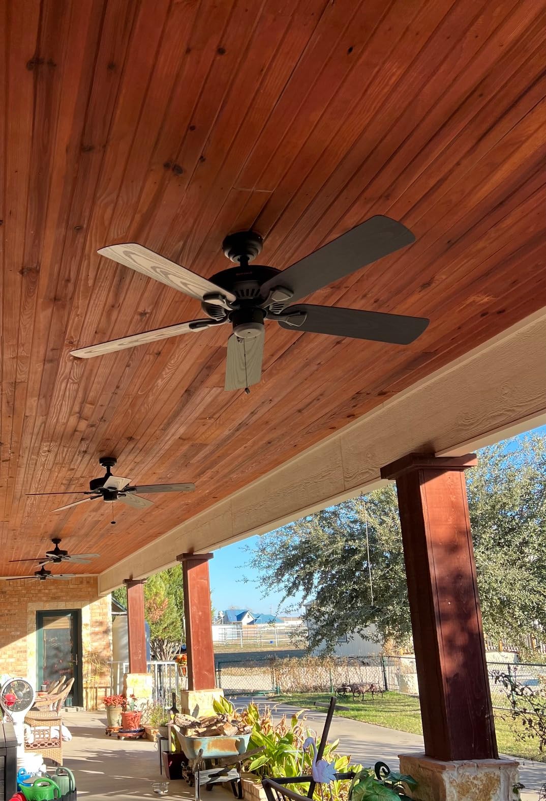 Honeywell Belmar 52-Inch Outdoor Ceiling Fan, Pull Chain, Tri-Mount, Bronze customer photo 1