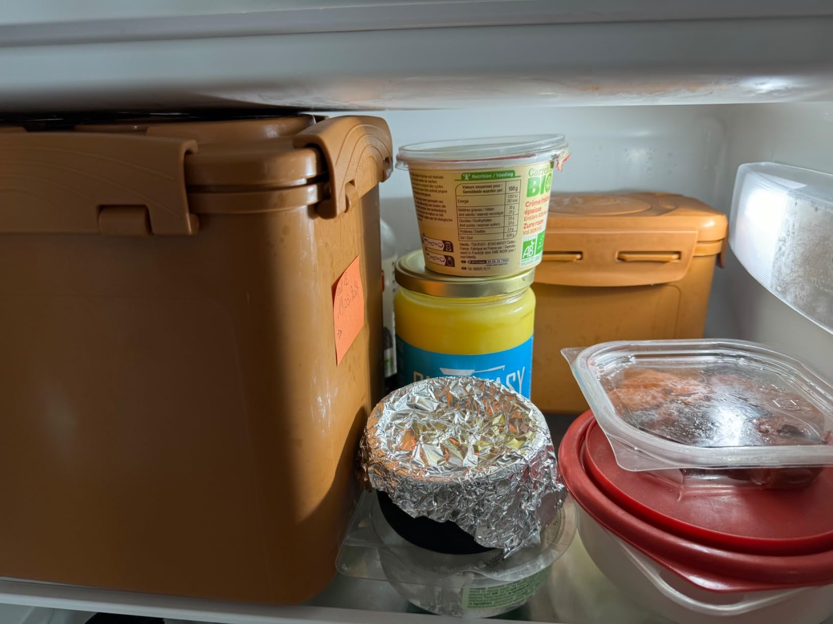 Crazy Korean Cooking Premium Kimchi, Sauerkraut Fermentation and Storage Container with Inner Vacuum Lid (0.4 Gal Sandy Brown (1.7L)) customer photo 2