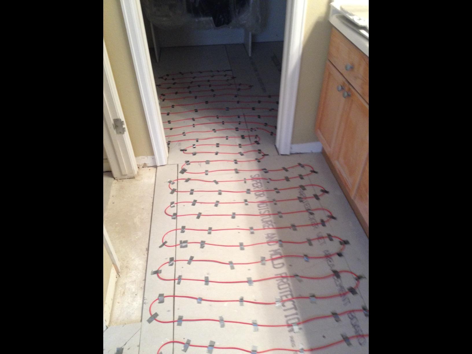 20 sq ft Electric Radiant Floor Heating Cable Kit with Programmable Thermostat - Heated Floor System for Tile, Stone & Laminate Floors, 120V customer photo 2