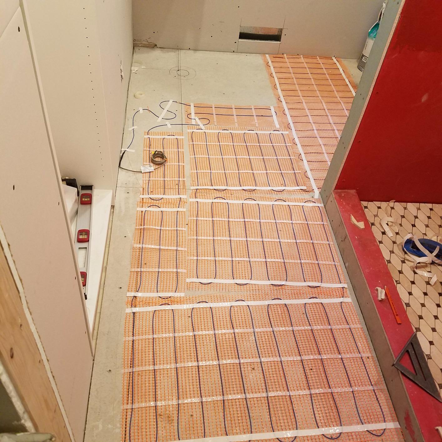 SunTouch TapeMat Electric Floor Heating Kit, 15 Sq. Ft., 2' x 7.5', (120V) with Command Touch Programmable Thermostat customer photo 2