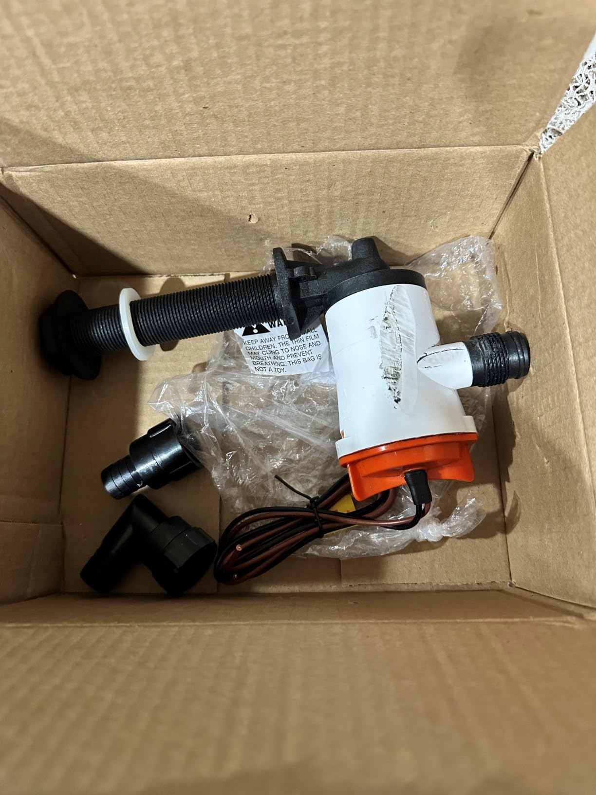 SEAFLO 05 Series 800 GPH Angled Baitwell/Livewell Pump- 12V DC, Detachable Motor, Corrosion-Resistant Submersible Aerator for Freshwater and Saltwater Use - CE & Rohs Certified-4 Year Warranty. customer photo 1