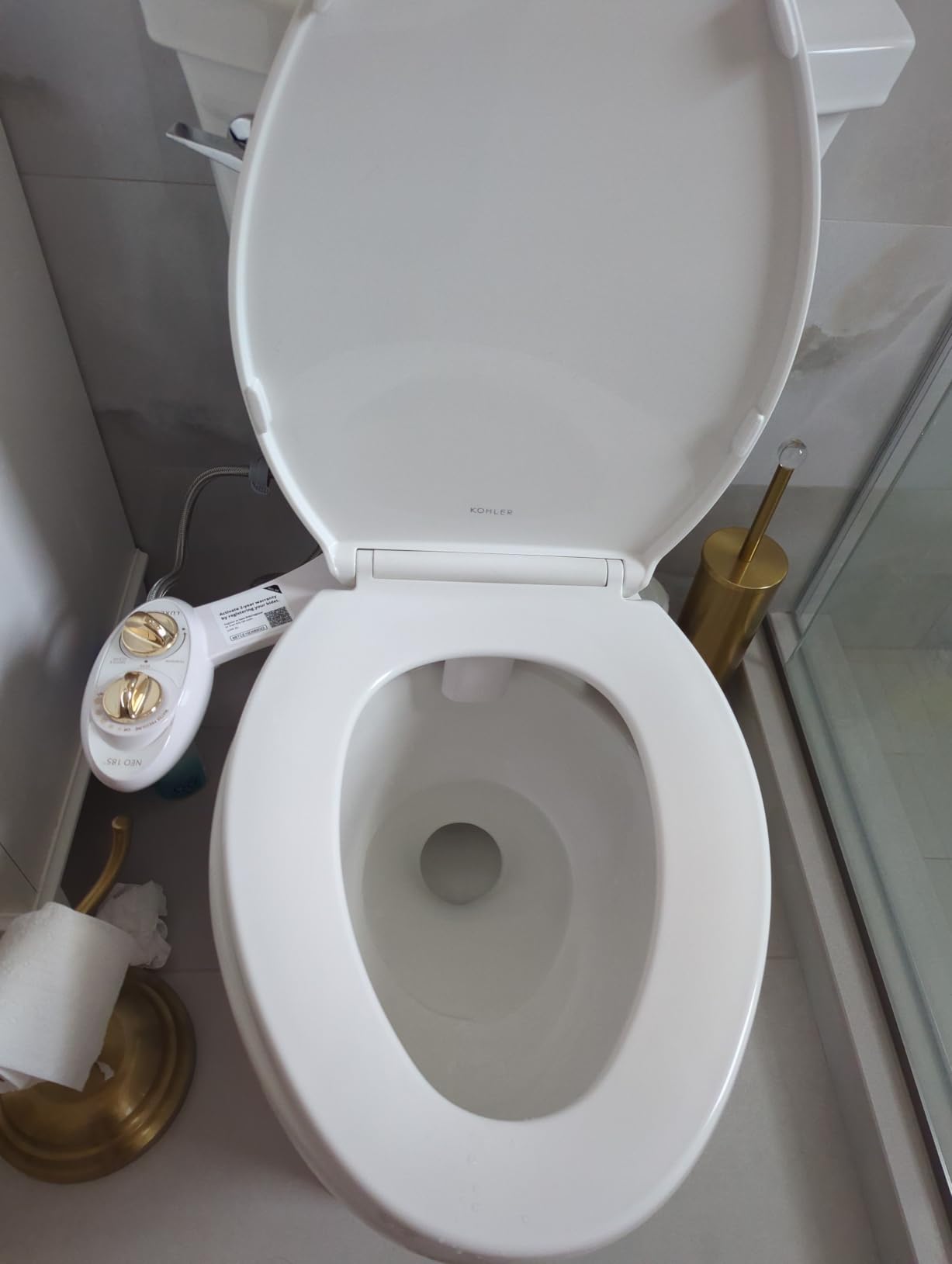 LUXE Bidet NEO 185 - Bidet Attachment for Toilet Seat, White | Non-Electric, Dual Nozzle, Self-Cleaning, Adjustable Water Pressure, Rear & Feminine Wash customer photo 2