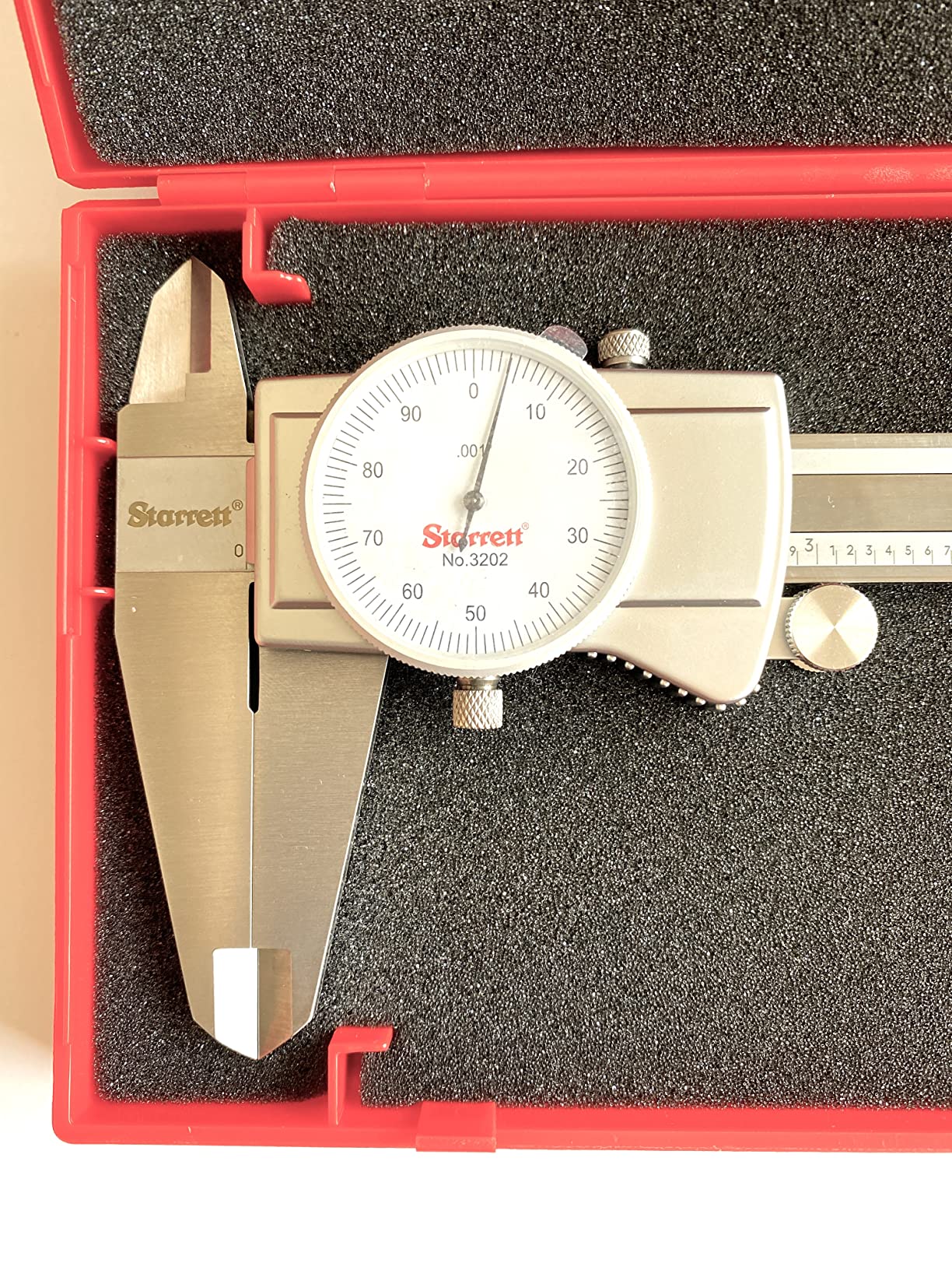 Starrett Dial Caliper, Adjustable Bezel, 0-6