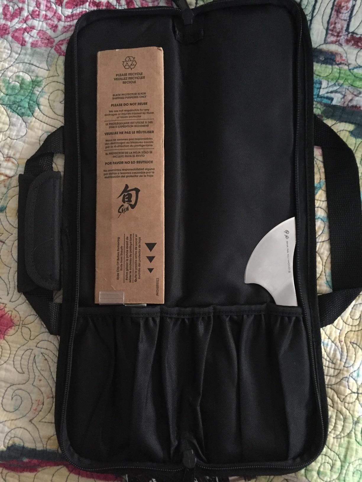 Ergo Chef 5 Pocket Chef Knife Case Roll Bag Bi-Fold (Black) Lightweight - Durable Nylon / Polyester Blend - Perfect for the Busy Traveling Chef customer photo 2