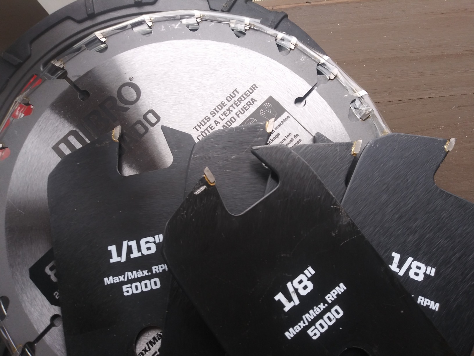 The Mibro Group 416381 Carbide Stacking Dado Blade Set - 14 Pieces, Silver, 8