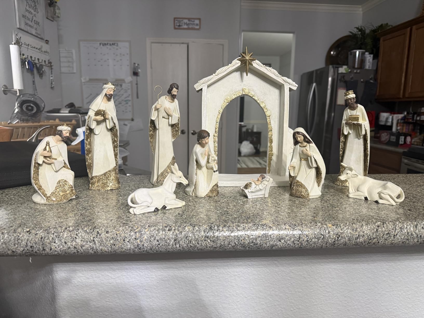Ivory and Gold Christmas Nativity 10 Piece Set Holiday Decoration New 31379 customer photo 1