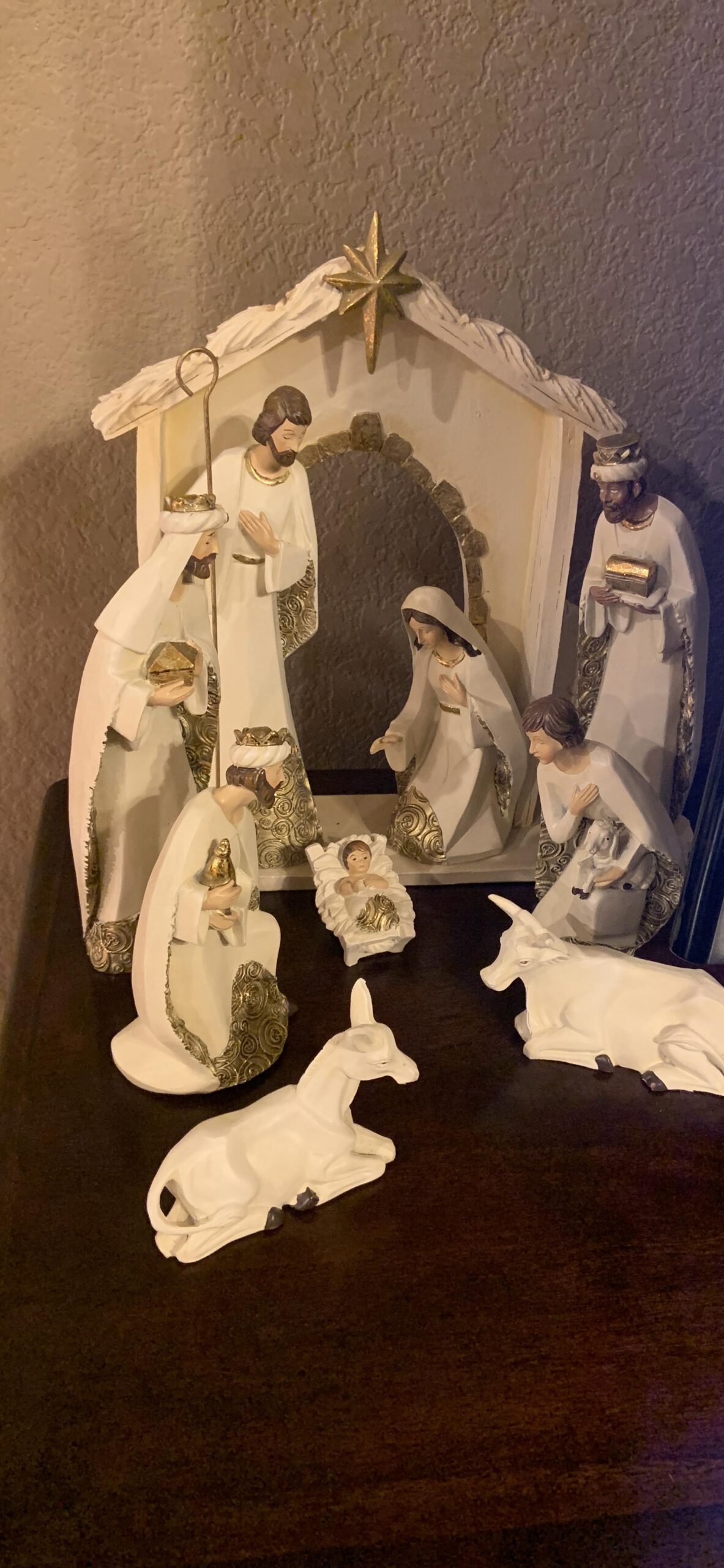 Ivory and Gold Christmas Nativity 10 Piece Set Holiday Decoration New 31379 customer photo 2