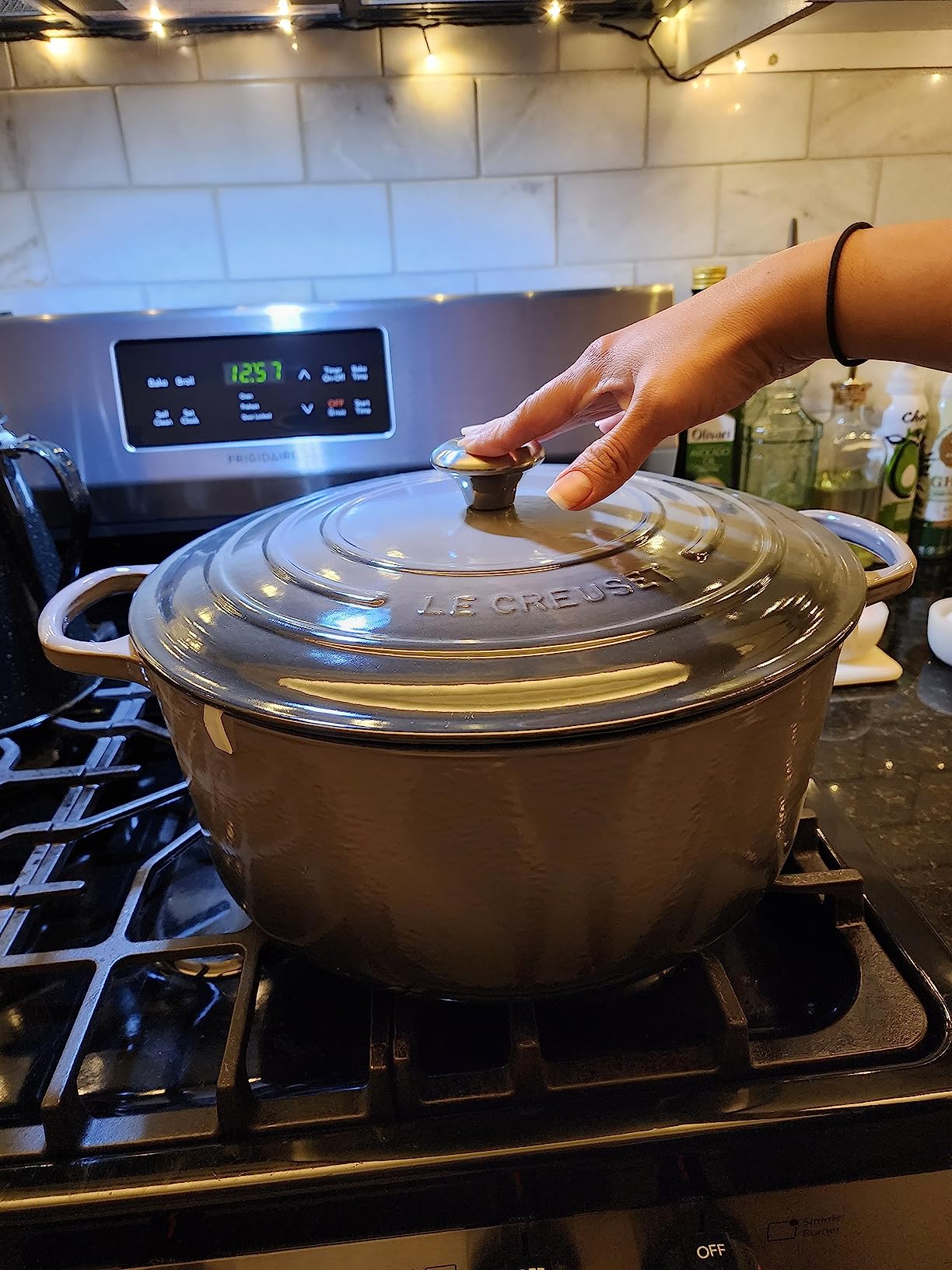 Le Creuset Enameled Cast Iron Round Dutch Oven, 5.5 qt., Flame customer photo 2